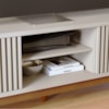Rack Bancada Tv 75 Pol 218 cm 4 Portas Fortaleza Off White Matte Colibri