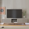 Rack Bancada Tv 75 Pol 218 cm 4 Portas Fortaleza Off White Matte Colibri