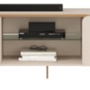 Rack Bancada Tv 75 Pol 241 cm MDF Ariana Off White Dj Moveis
