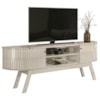 Rack Bancada Tv 75 Pol 2P 183 cm Valencia Calacata Off White MADETEC