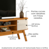 Rack Bancada Tv 75 Pol 2P 183 cm Valencia Cinamomo Off White MADETEC