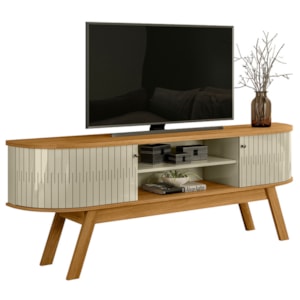 Rack Bancada Tv 75 Pol 2P 183 cm Valencia Cumaru Opala MADETEC