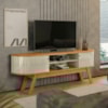 Rack Bancada Tv 75 Pol 2P 183 cm Valencia Cumaru Opala MADETEC