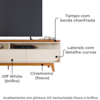 Rack Bancada Tv 75 Pol 3G 200 cm Selene Cinamomo Off White MADETEC