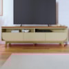 Rack Bancada Tv 75 Pol 3G 200 cm Selene Cumaru Opala MADETEC