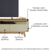 Rack Bancada Tv 75 Pol 3G 200 cm Selene Cumaru Opala MADETEC