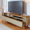 Rack Bancada Tv 75 Pol 3G 200 cm Selene Cumaru Opala MADETEC