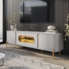 Rack Bancada Tv 75 Pol Organico 180 cm Juquehy Off White Cinamomo BECHARA