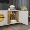 Rack Bancada Tv 75 Pol Organico 180 cm Juquehy Off White Naturalle BECHARA