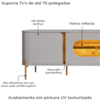 Rack Bancada Tv 75 Pol Organico 180 cm Juquehy Off White Naturalle BECHARA