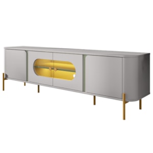 Rack Bancada Tv 75 Pol Organico 180 cm Juquehy Off White Pistache BECHARA