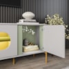 Rack Bancada Tv 75 Pol Organico 180 cm Juquehy Off White Pistache BECHARA