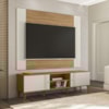 Rack Com Painel Extensivel Para TV 70 Pol Nature Off White PLLA
