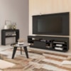 Rack Com Painel TV 75 POL Aparador E Mesa De Centro Preto ARLY