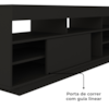 Rack Com Painel TV 75 POL Aparador E Mesa De Centro Preto ARLY