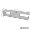 Rack E Painel Extensivel Para TV 70 Pol Nature Off White PLLA