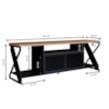 Rack Industrial 160cm Tv 60 com LED P1033 Preto Mell PP Milani Store