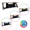 Rack Industrial 160cm Tv 60 com LED P1033 Preto Mell PP Milani Store