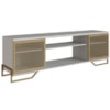 Rack Industrial 180 Cm 2 PT Com Tela Em Metal 1027 Arenas Dourado PP