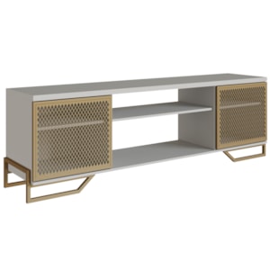 Rack Industrial 180 Cm 2 PT Com Tela Em Metal 1027 Arenas Dourado PP