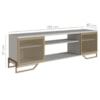 Rack Industrial 180 Cm 2 PT Com Tela Em Metal 1027 Arenas Dourado PP