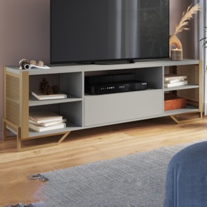Rack Industrial 180 Cm Gaveta E Tela Em Metal 1017 Arenas Dourado PP