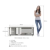 Rack Moderno Com LED 01 Gaveta 136cm Arenas PRODDY