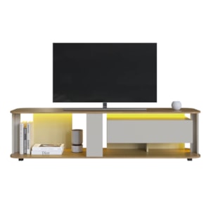 Rack Moderno Com LED 01 Gaveta 180cm Mel Arenas PRODDY Rack Moderno Com LED 01 Gaveta 180cm Mel Arenas PRODDY