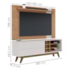 Rack Noronha Painel Leme Tv 70 Pol Extensivel Freijo Off White Matte Colibri
