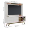 Rack Noronha Painel Leme Tv 70 Pol Extensivel Off White Matte Freijo Colibri