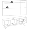 Rack Noronha Painel Leme Tv 70 Pol Extensivel Off White Matte Freijo Colibri