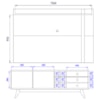 Rack Noronha Painel Leme Tv 70 Pol Extensivel Off White Matte Freijo Colibri