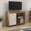 Rack Para TV 42 Pol 1P 91 cm Com Rodízios Cinamomo Off White ARLY