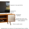 Rack Para Tv 55 Pol 2 Portas 136 cm Lisboa Cinamomo Off White MADETEC