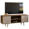 Rack Para Tv 55 Pol 2 Portas 136 cm Lisboa Fendi Naturale MADETEC