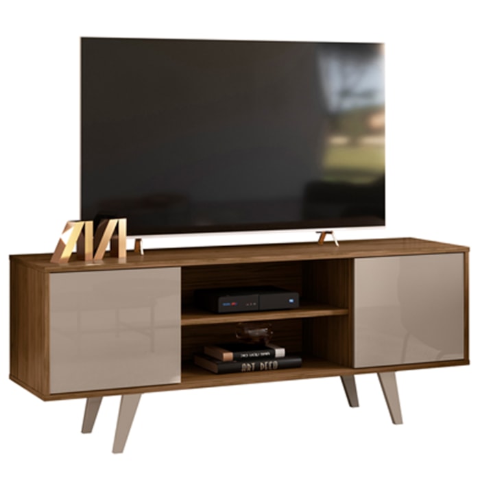 Rack Para Tv 55 Pol 2 Portas 136 cm Lisboa Fendi Naturale MADETEC