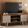 Rack Para Tv 55 Pol 2 Portas 136 cm Lisboa Fendi Naturale MADETEC