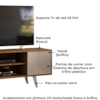 Rack Para Tv 55 Pol 2 Portas 136 cm Lisboa Fendi Naturale MADETEC
