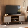 Rack Para Tv 55 Pol 2 Portas 136 cm Lisboa Fendi Naturale MADETEC