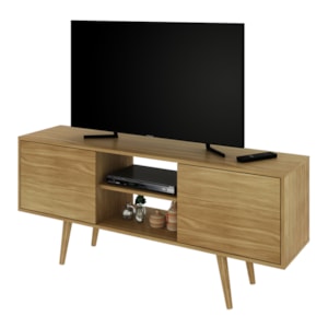Rack Para TV 55 Polegadas 2 Portas R1464 Natural Tecno Mobili Rack Para TV 55 Polegadas 2 Portas R1464 Natural Tecno Mobili
