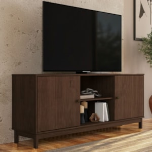 Rack Para Tv 65 Pol 2 Portas Madeira Macica Taeda 160 cm 1961 Cafe Festra