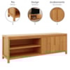 Rack Para Tv 70 Pol Madeira Macica Taeda 2 Portas 180 cm 1552N Rustico Claro Festra
