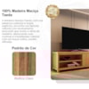 Rack Para Tv 70 Pol Madeira Macica Taeda 2 Portas 180 cm 1552N Rustico Claro Festra