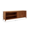 Rack Para Tv 70 Pol Madeira Macica Taeda 2 Portas 180 cm 1552N Rustico Escuro Festra