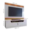 Rack Santorini e Painel Nilo Tv 75 Pol 200 cm Off White Matte Freijo Colibri