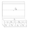 Rack Santorini e Painel Nilo Tv 75 Pol 200 cm Off White Matte Freijo Colibri