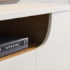 Rack Santorini e Painel Nilo Tv 75 Pol 200 cm Off White Matte Freijo Colibri