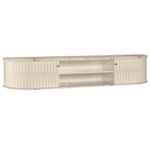 Rack Suspenso Tv 75 Pol 2P 183 cm Algarve Calacata Off White MADETEC