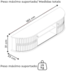 Rack Suspenso Tv 75 Pol 2P 183 cm Algarve Calacata Off White MADETEC