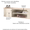 Rack Suspenso Tv 75 Pol 2P 183 cm Algarve Calacata Off White MADETEC